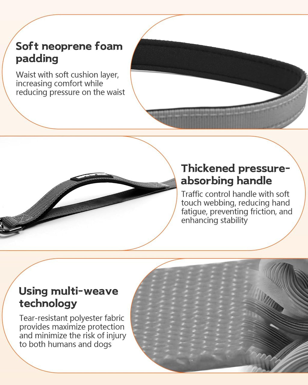 Hands Free Dog Lead, Multifunctional Crossbody Dog Lead