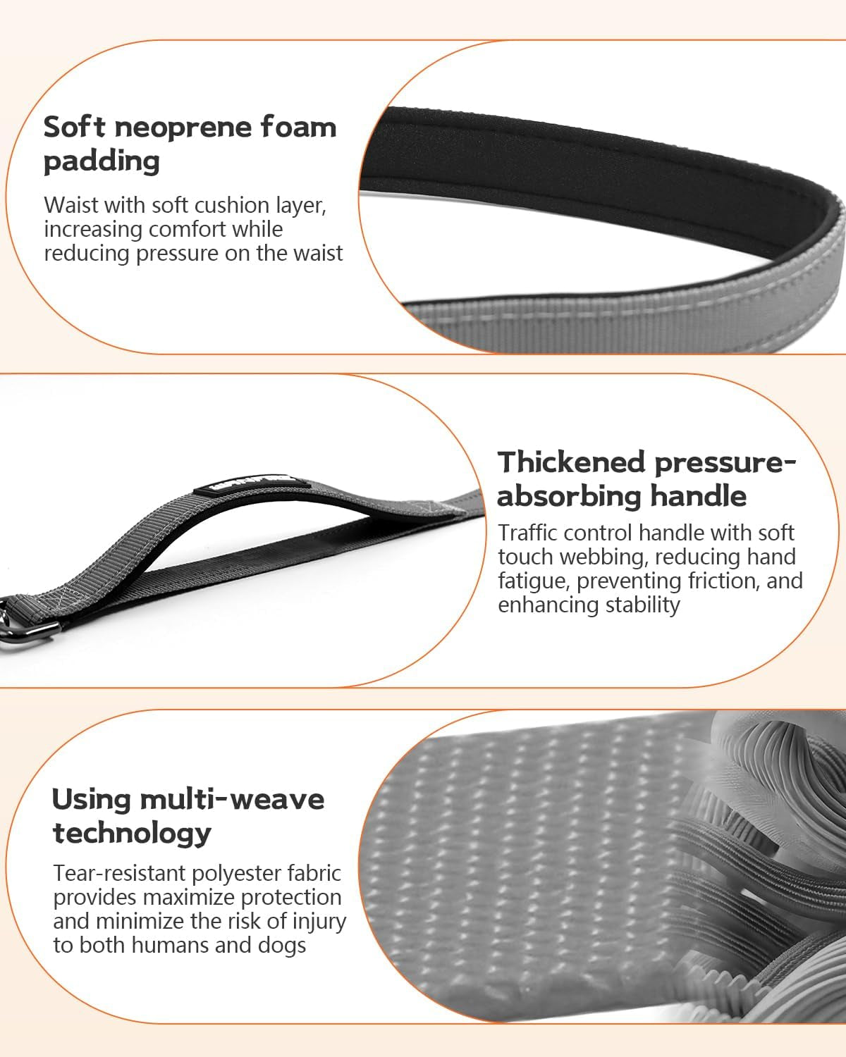 Hands Free Dog Lead, Multifunctional Crossbody Dog Lead