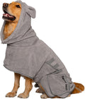 ® UK: Luxury Dog Drying Coat, Super Absorbent Microfibre Dog Drying Robe with Hood, Fast Dry in Minutes, Thick & Soft Robe - Bath, Groom & Travel, Covers Ears, All-Season Dressing Gown (XL)