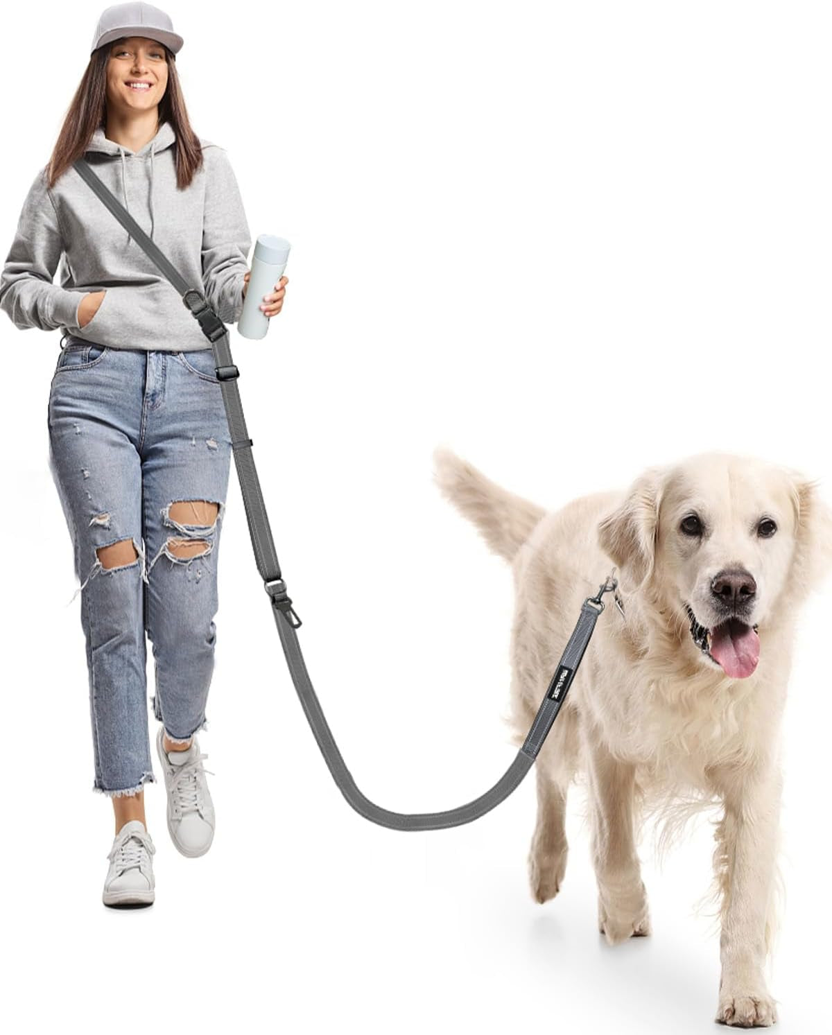 Hands Free Dog Lead, Multifunctional Crossbody Dog Lead