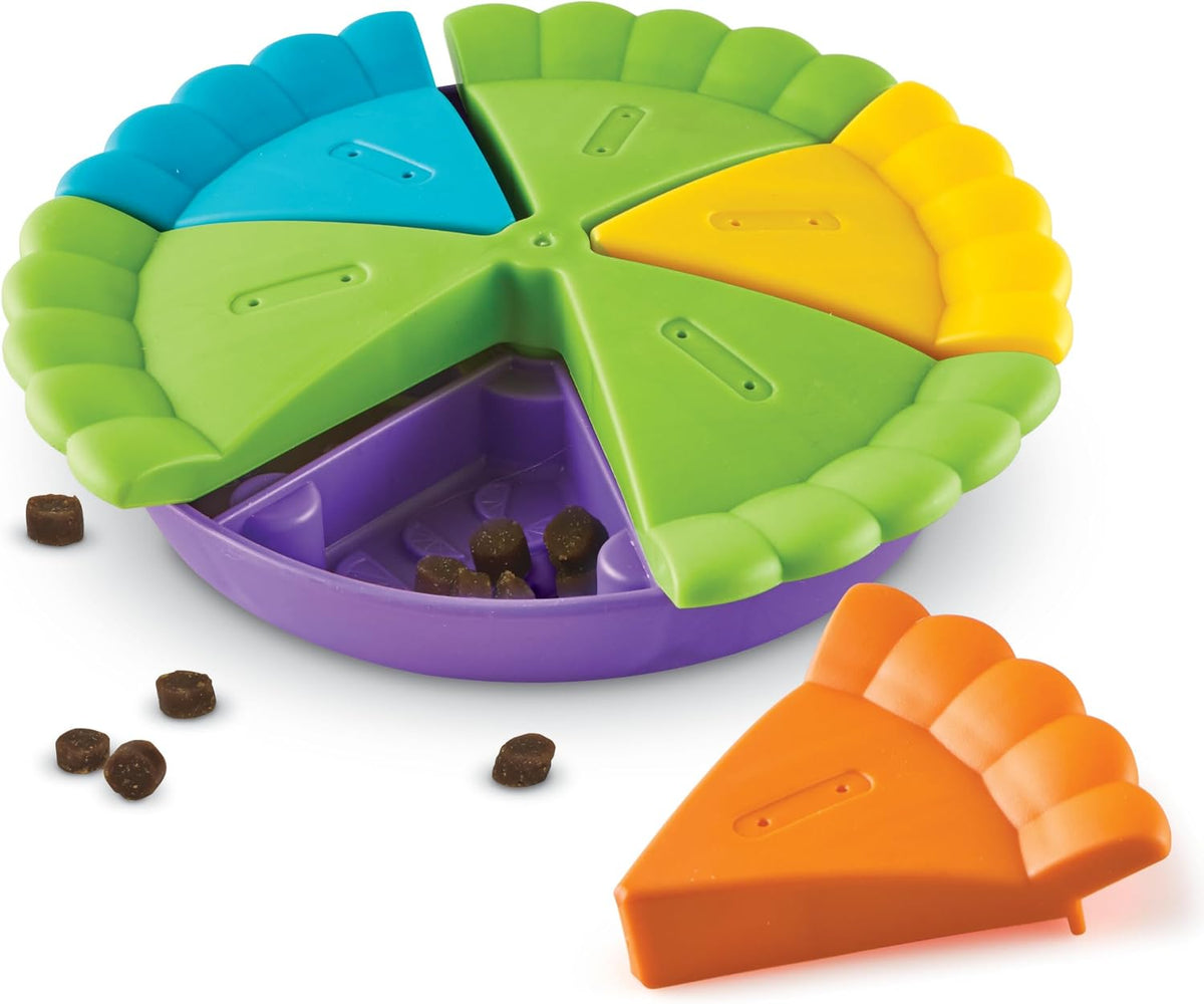 Slice-O-Pie Treat Puzzle for Dogs, Interactive Dog Toys for Boredom, Stimulation Brain Game, Slow Feeder Dog Bowl, Dog Presents, Birthday Dog Toy