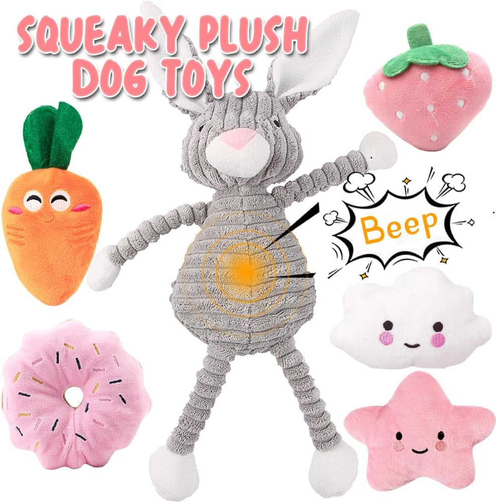 10Pcs Dog Toys for Small Dogs, Squeaky Plush Dog Toys Set, Puppy Teething Toys Rope Ball, Indestructible Dog Chew Toys for Boredom, Dog Toys Gift for Small Medium Dogs