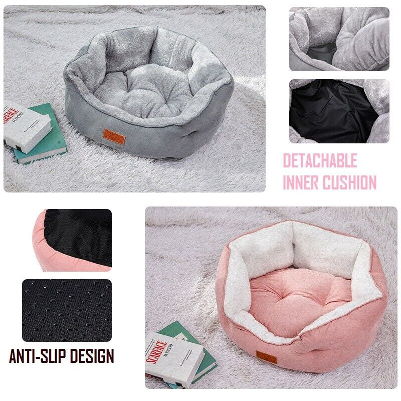 Dog Bed Cat Beds Soft Washable Fleece Puppy Cushion Warm Pet Basket Dog Bed