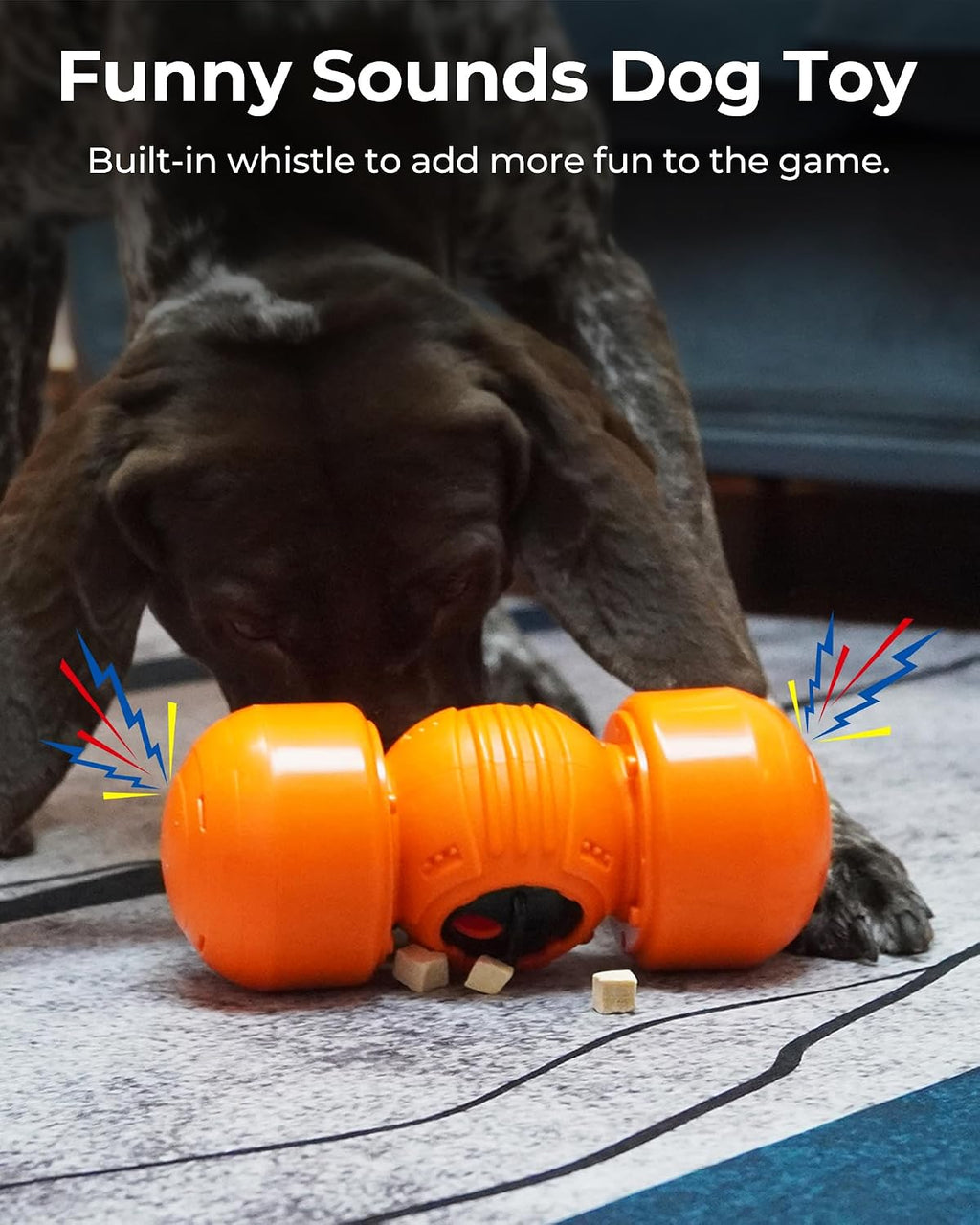 Interactive Dog Toys, Giggling Dog Treat Toy for Boredom Large Dogs